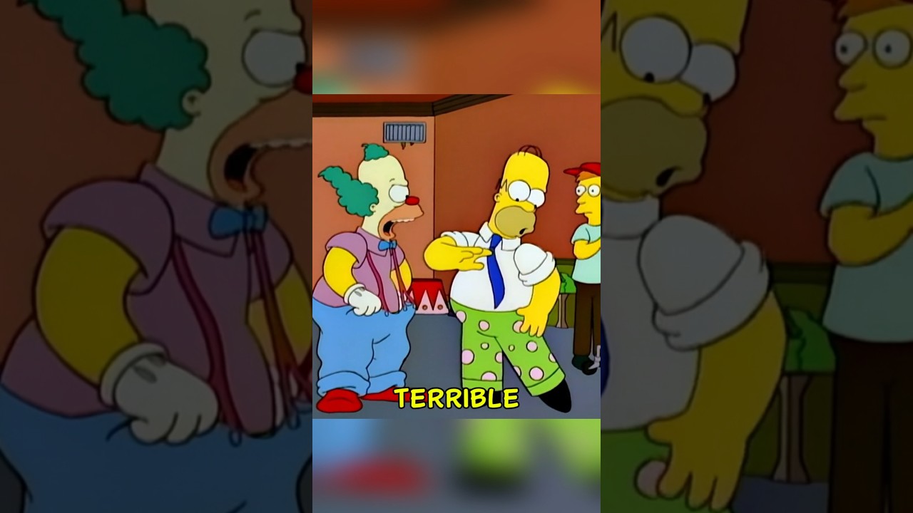homer becomes a clown #shorts #thesimpsons #simpsons
