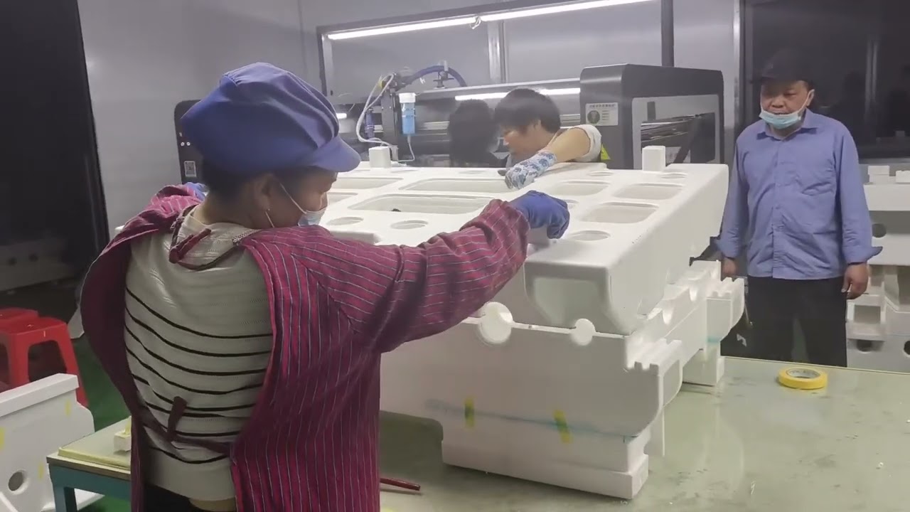 Gluing machine for lost foam casting process