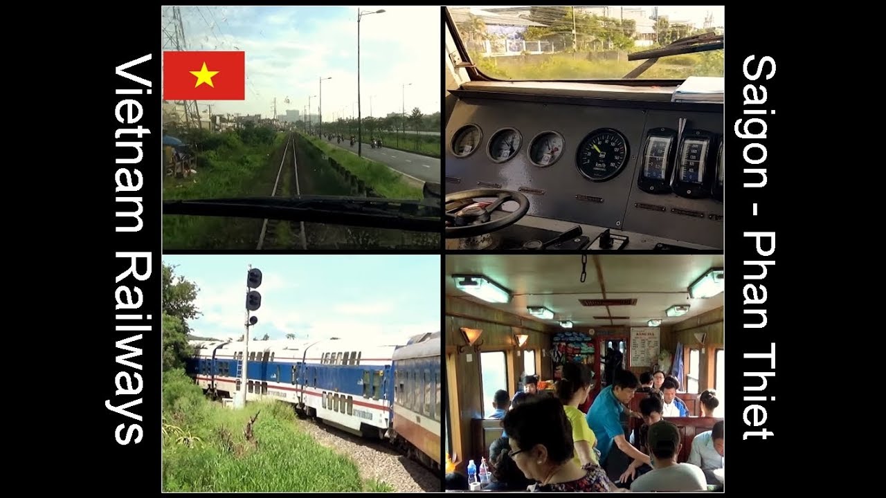 INSIDE VIETNAM TRAIN / Cab Ride: Saigon - Phan Thiet, Vietnam 2017