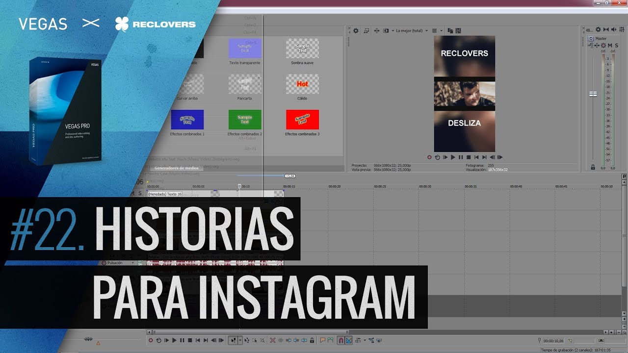 VEGAS PRO 14 #22 Historias para Instagram (Tutorial)