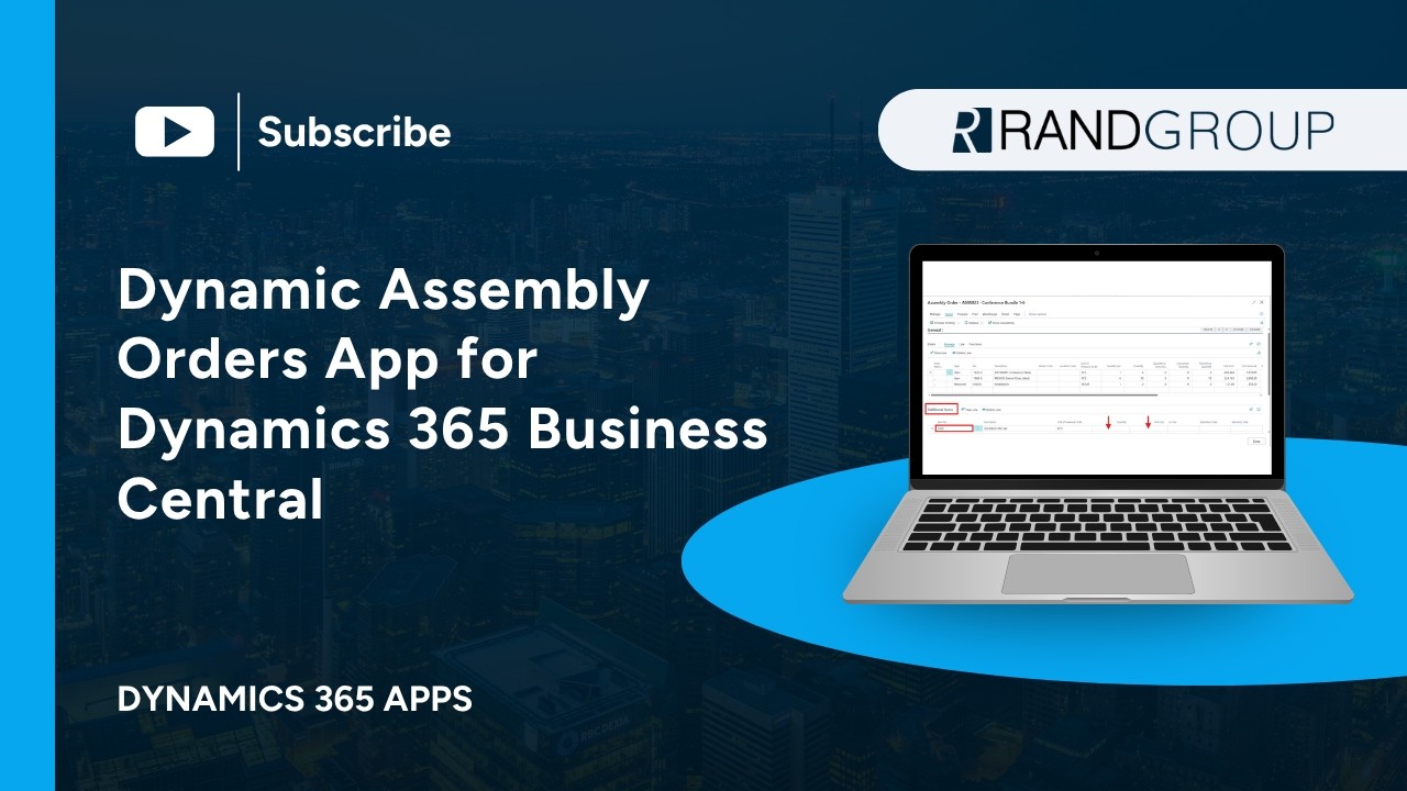 Приложение Dynamics Assembly Orders для Dynamics 365 Business Central