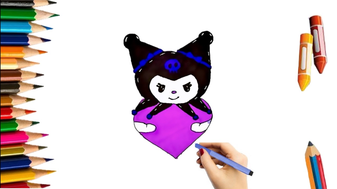 💖Draw Valentine's Day Kawaii with me / Kuromi Valentines 💘