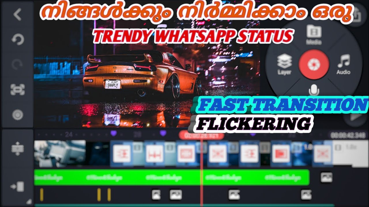 Cinematic Fast Flickering Effect In Kinemaster Malayalam || Kinemaster Editing Tutorial malayalam