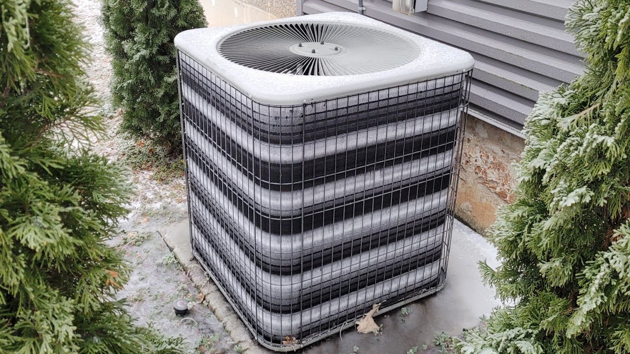 2018 4 ton Lennox T-Class TPA0 Heat Pump - Defrost Cycle (Steam Show)