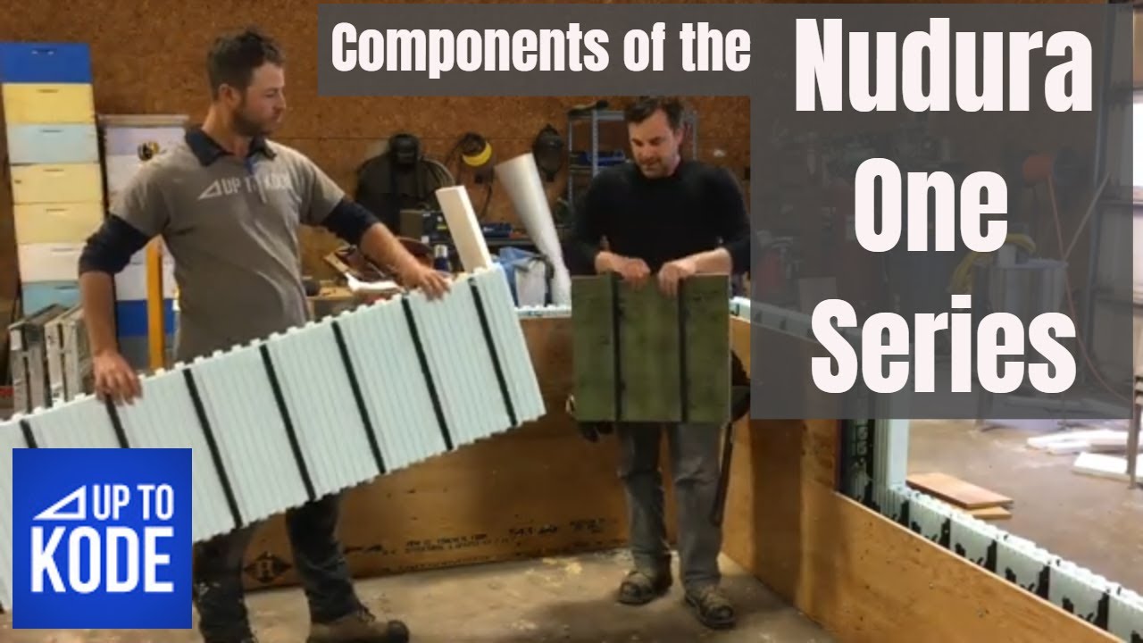 Components of the Nudura One Series - ICF wall with Exposed Concrete