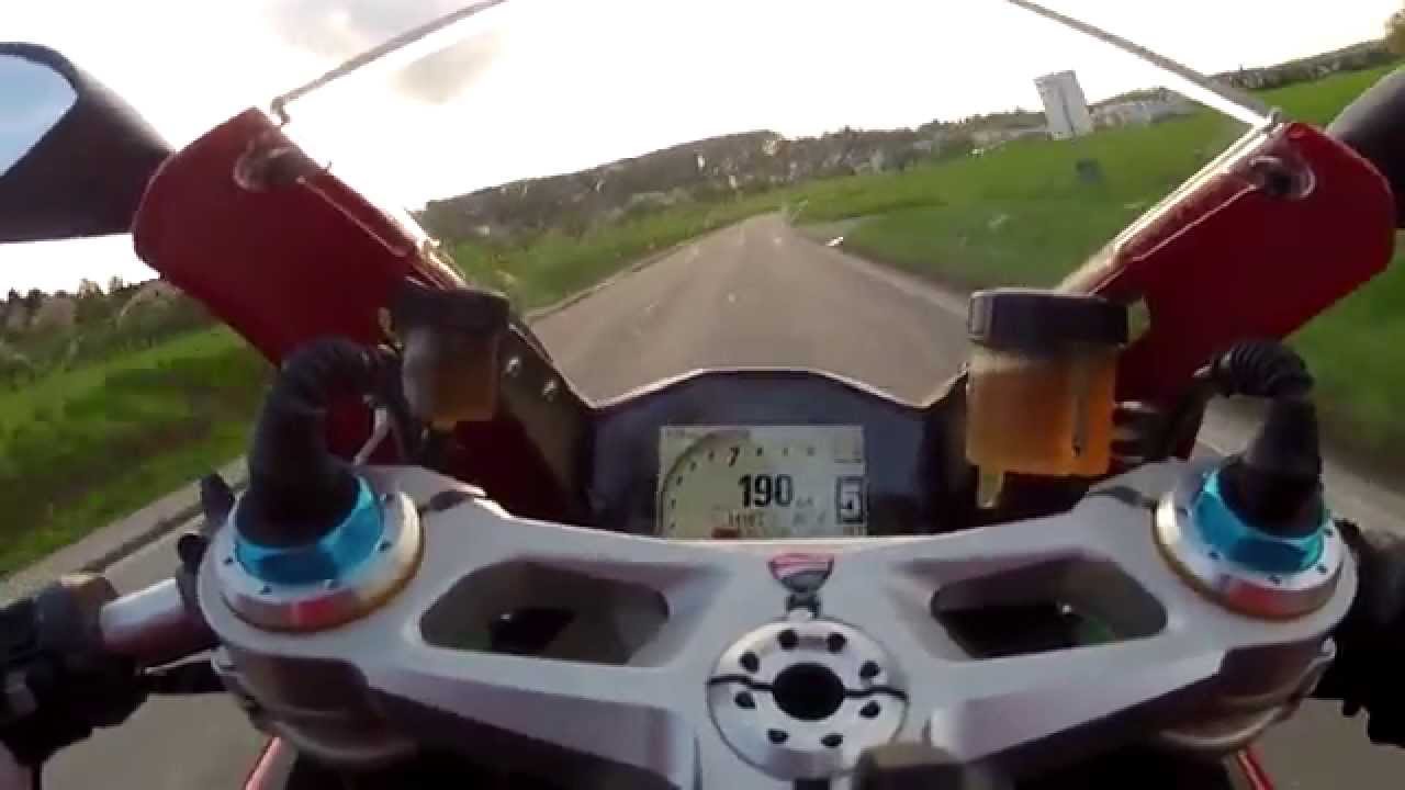 Ducati 1199 Panigale S Onboard Wheelie Acceleration
