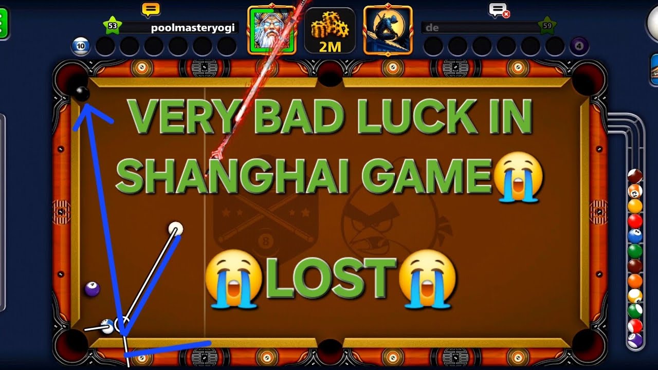 Shanghai game Lost 2M by Bad Luck 👎 😢[#poolmasteryogi]
