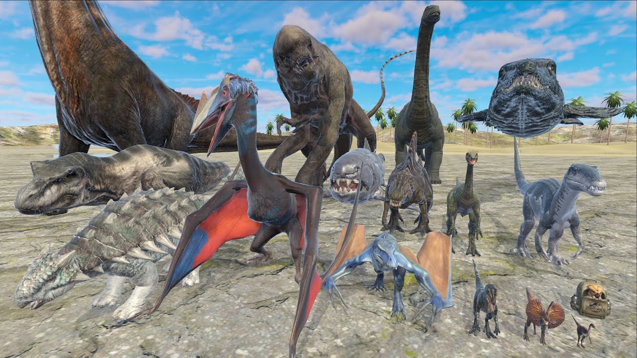 Jurassic World Rebirth Size Comparison - Distotus Rex Vs Titanosaurus - 3D