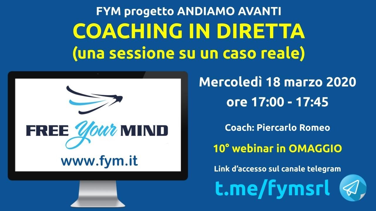Caso reale di coaching (condotto on-line) - Chiara 1^ sessione
