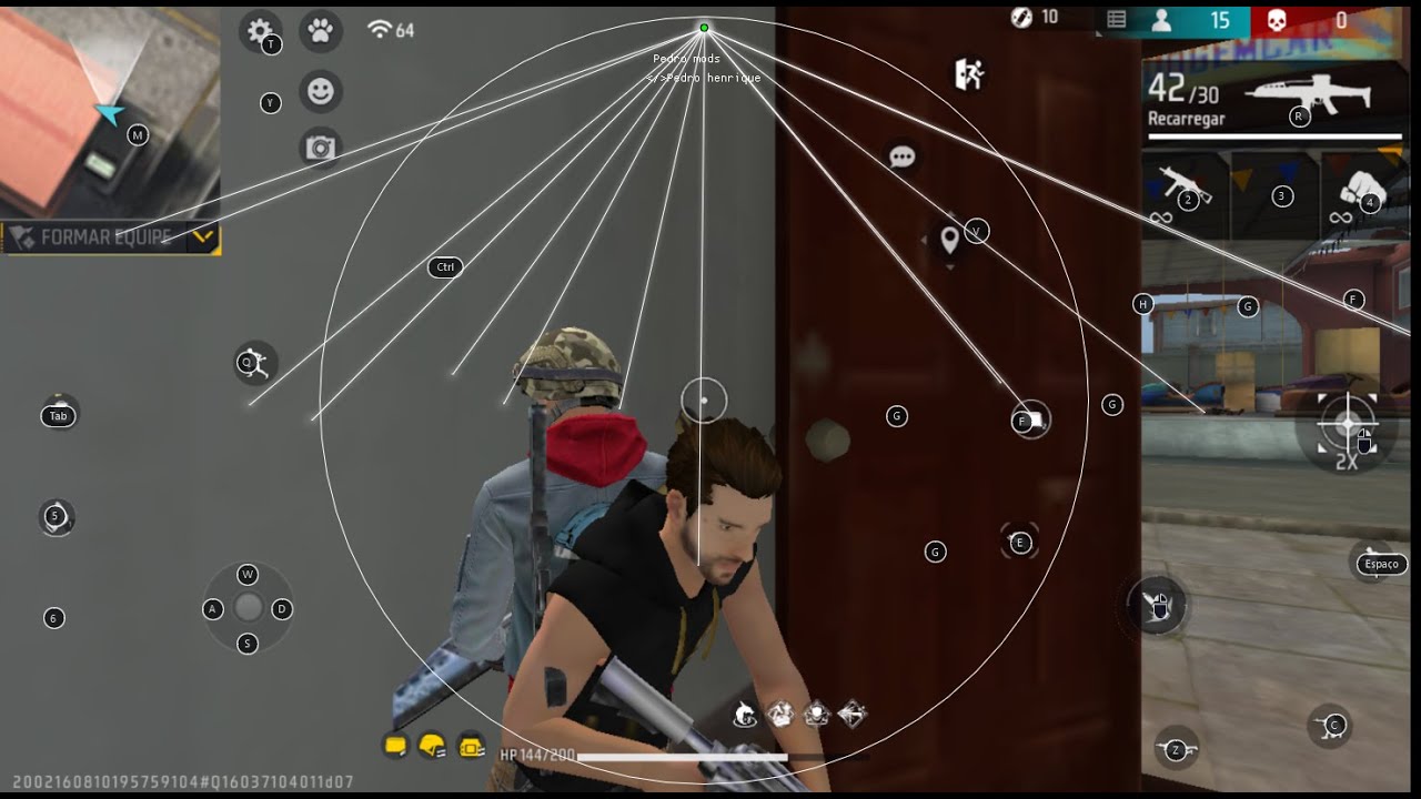 jogando de xit free fire venha jogar comigo