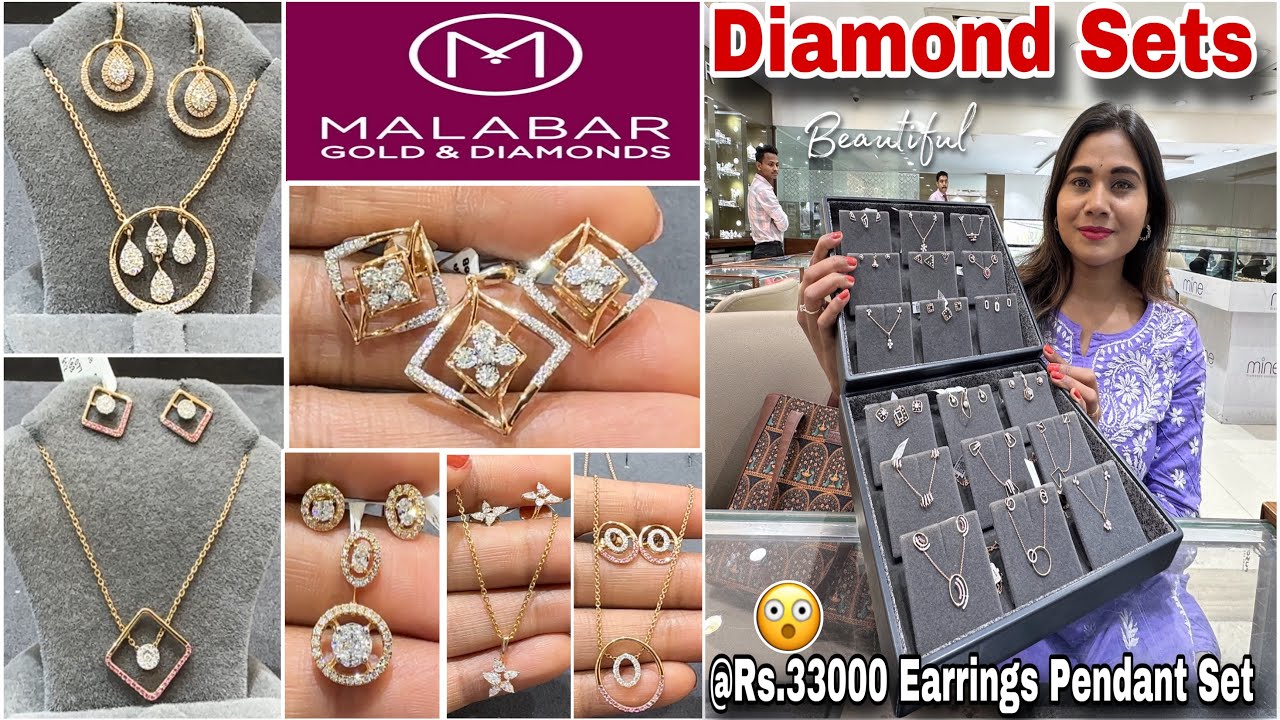 Malabar Diamond Earrings Pendant Set Designs💥| Diamond Pendant Set With Price| Diamond Earrings 2024