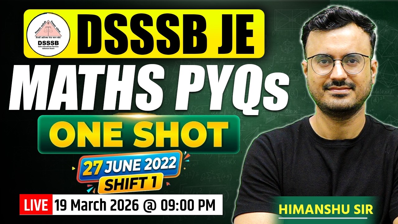 DSSSB JE Maths PYQ 2025 | Complete Paper Solution in One Shot -3🔥Himanshu sir #studyfibharat