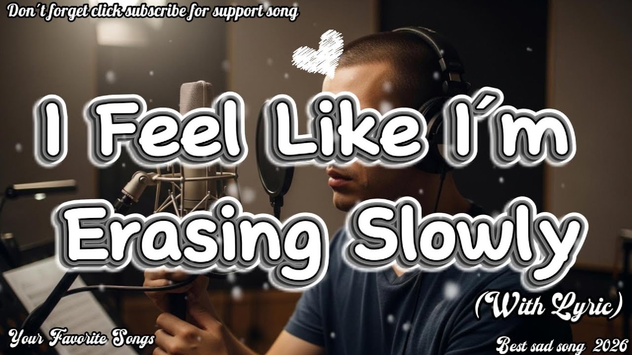 🎶💔🥀 I Feel Like I´m Erasing Slowly-| Best Original sad song 2026