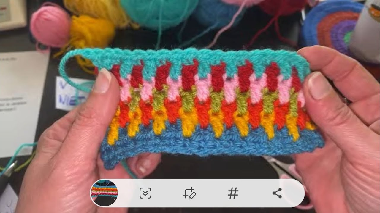 #901 Handwerkcafé bij #Maakhetmetmiranda VROLIJKE RESTJESSJAAL HAKEN.