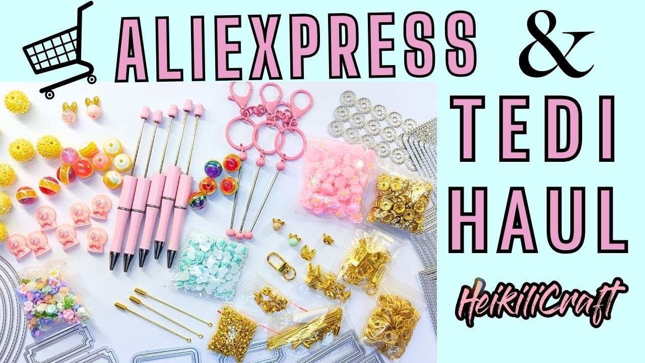 Mega Alixpress Haul und Tedi ist auch dabei | Bastel Wahnsinn für kleines Geld | Stanzen, Perlen...