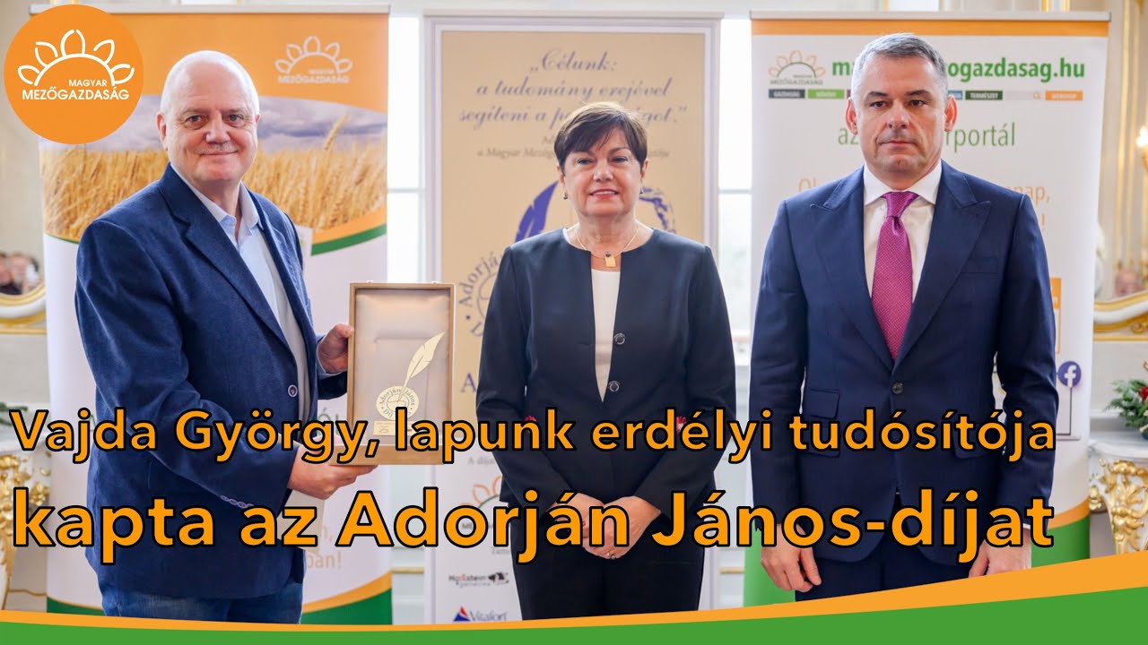 Vajda György, lapunk erdélyi tudósítója kapta az Adorján János-díjat 2025-ben