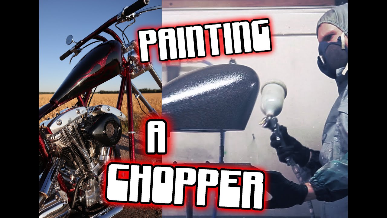 Custom Painting a Chopper In My Garage (Flakes, Candy & Flames)