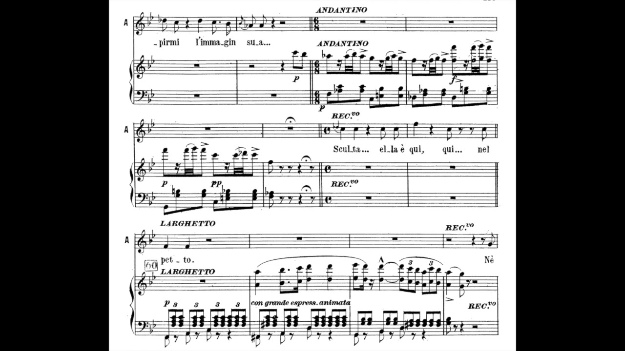 Maria Callas - Bellini: La Sonnambula: Ah non credea mirarti - Ah non giunge (1955 studio) [score]