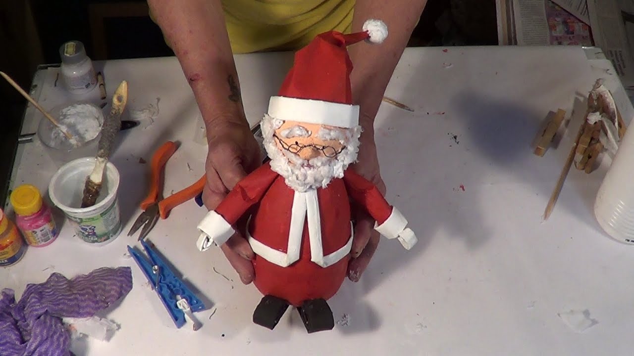 É NATAL!! LINDO PAPAI NOEL de Material Reciclado - DIY Recycle Santa Claus - Como Hacer PAPA NOEL