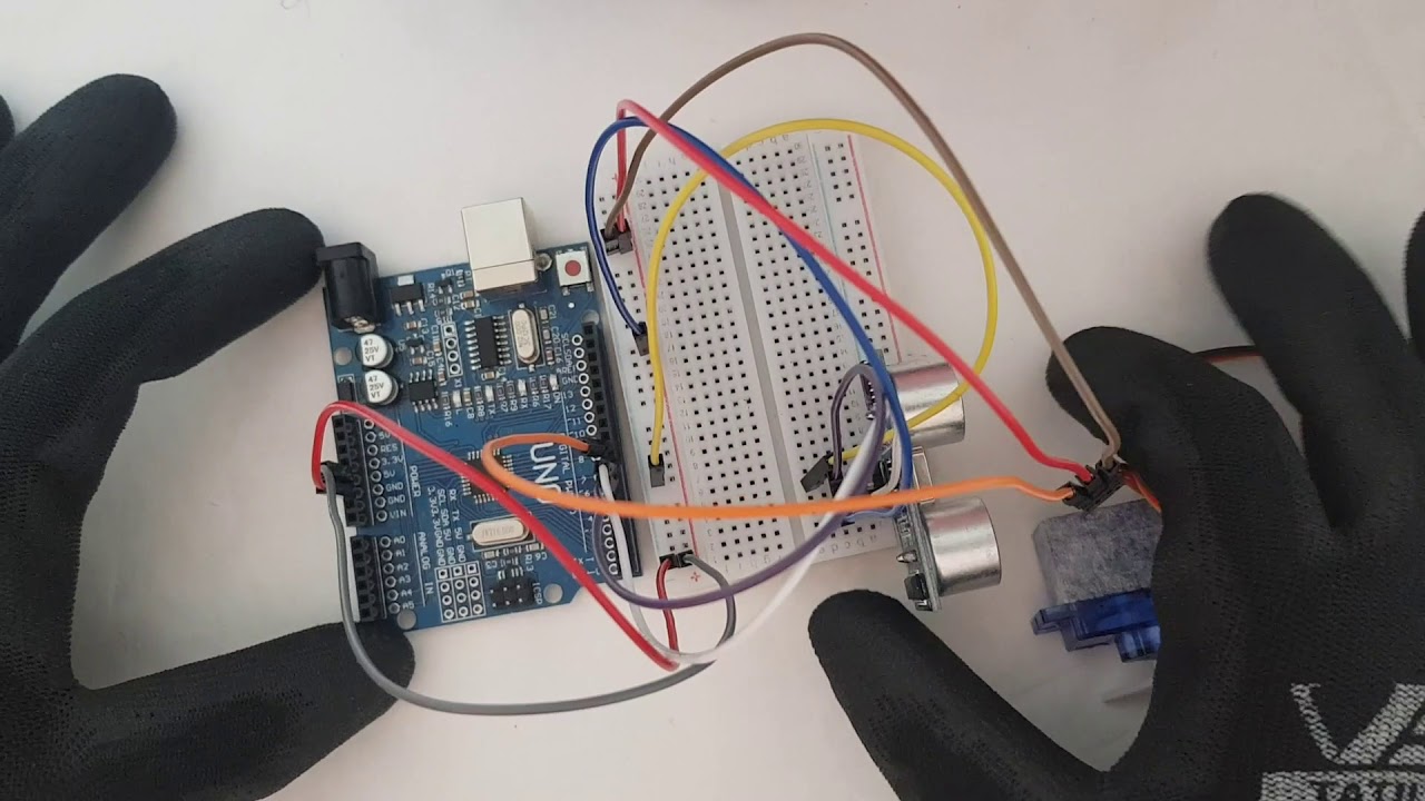 Aula 20 - Série de servo motor com sensores - servo com sensor ultrassônico