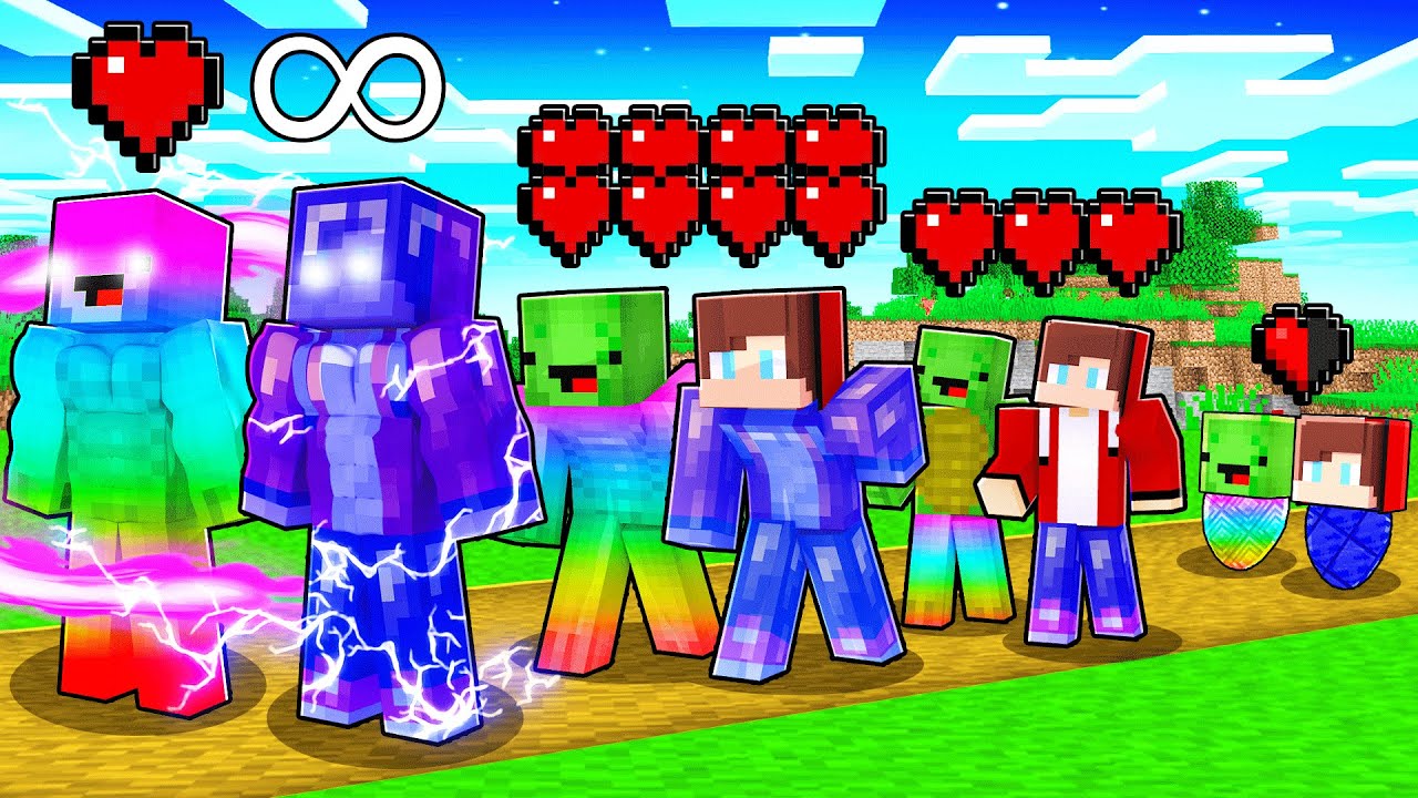 JJ и Mikey: Эволюция жизненного цикла элементов STORM против RAINBOW в Minecraft &mdash; Maizen
