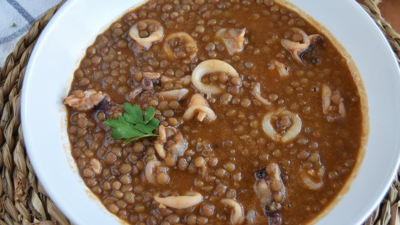 😍 Lentejas con calamares muy fáciles TIENES QUE PROBARLAS !!!