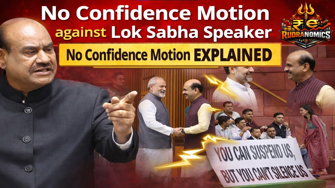 No Confidence Motion against Lok Sabha Speaker- Om Birla | LoP Rahul Gandhi || EXPLAINED UPSC IAS