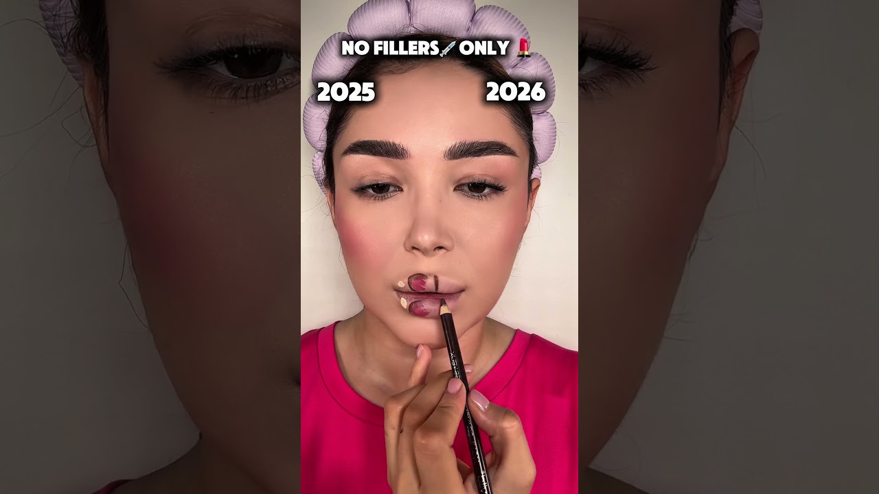 No fillers only makeup 2025 VS 2026 #makeuphacks #beautybloggers #lipcombo
