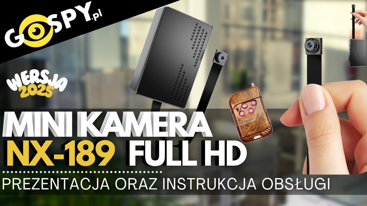 MINI KAMERA NX189 NA PILO FULL HD - PREZENTACJA OBSŁUGI URZĄDZENIA, USTAWIENIE DATY I TRYBÓW PRACY