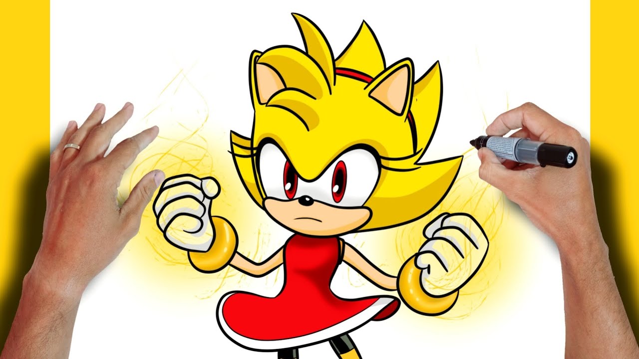 como DESENHAR a SUPER AMY ROSE do SONIC