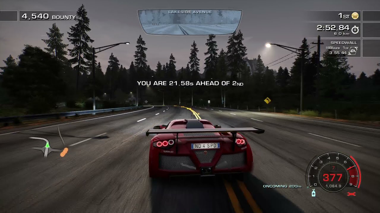 NFS Hot Pursuit Remastered | Faster Than Light - 3:52.96 | Race