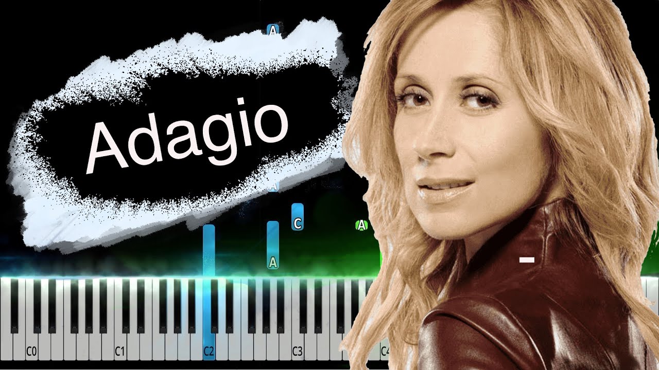 Lara Fabian / Albinoni  - Adagio Piano Tutorial