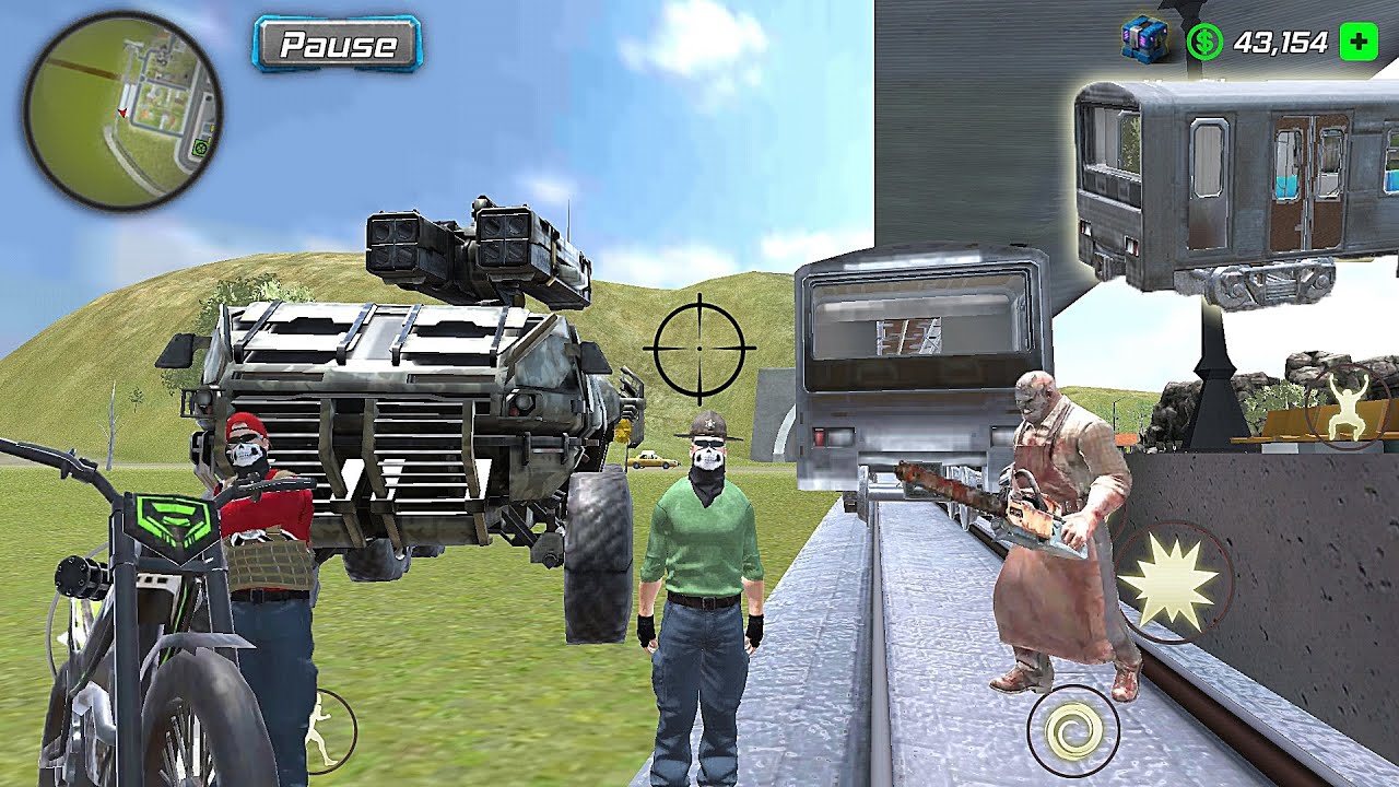 Grand Action Simulator - New York Car Gang #115 Military Car vs Train