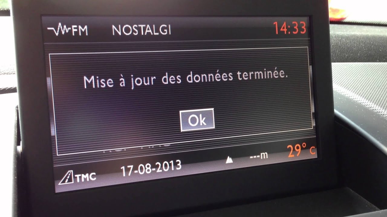 Mise à jour/upgrade du firmware du WIP NAV sur une Peugeot 308 via carte SD