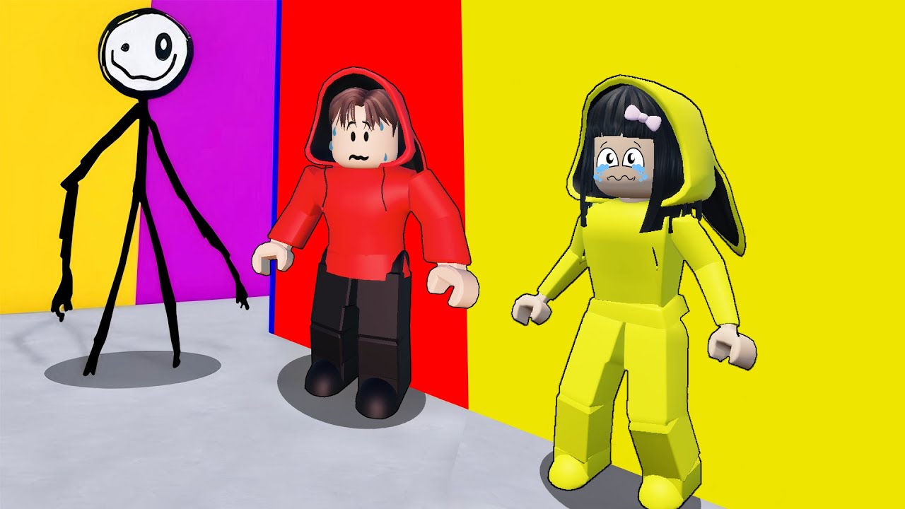 Yuta, Mio Dan Baby Celine Harus Sembunyi Dari Monster Kurus Stikman || ROBLOX