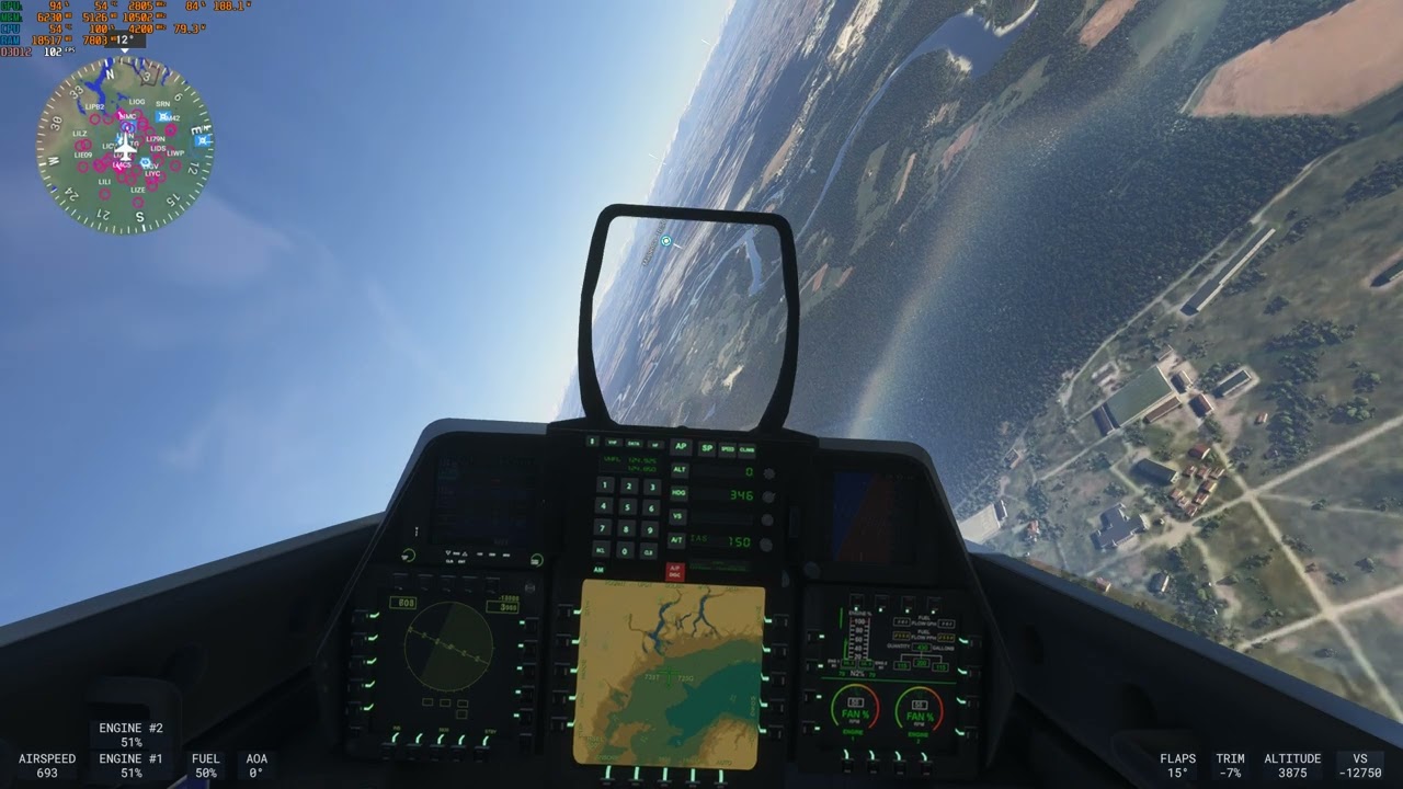 Microsoft Flight Simulator 2024 - volo sopra cameri