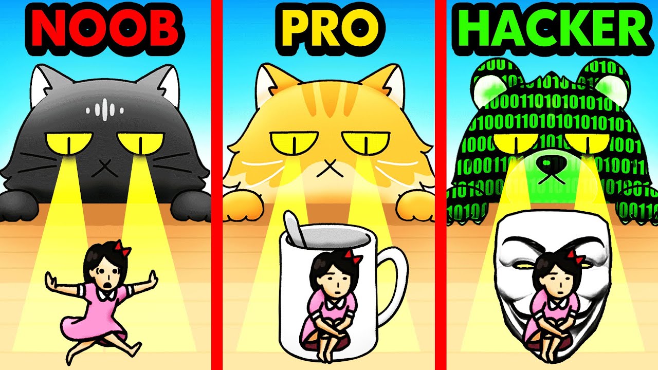 NOOB vs PRO vs HACKER CAT ESCAPE
