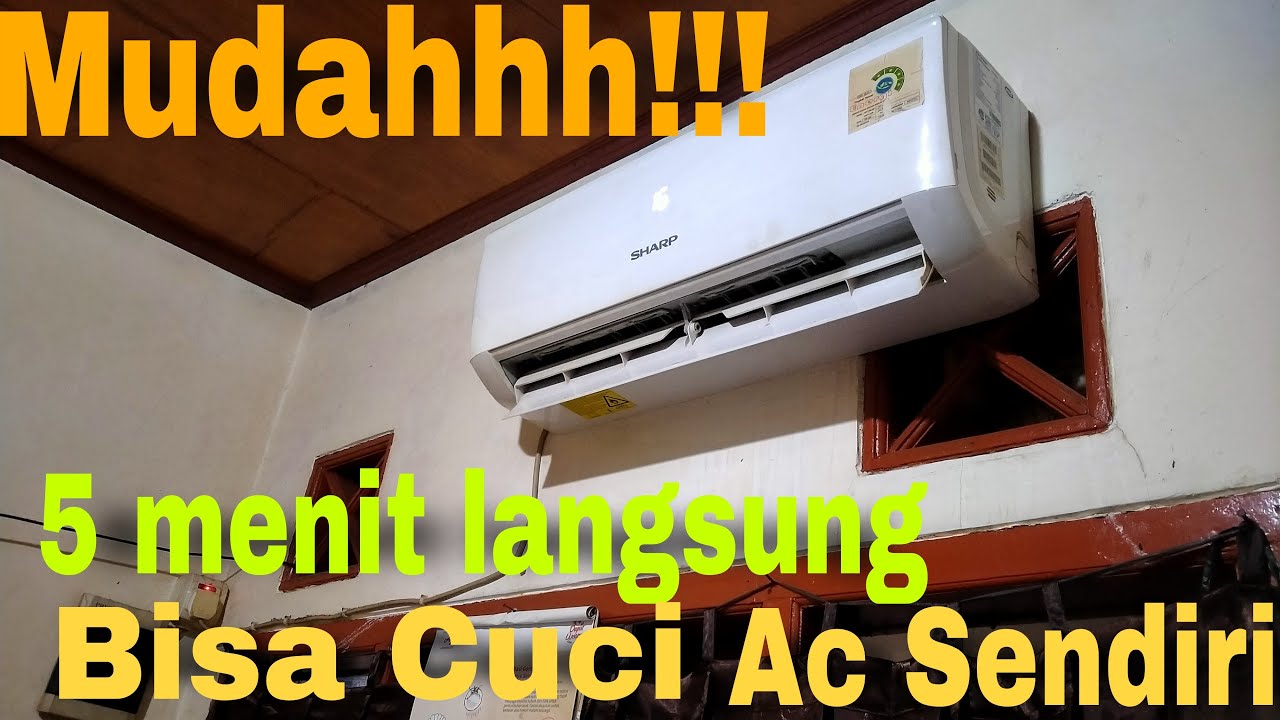 Mudahh!! Dalam Waktu 5 Menit Bisa Cuci Ac Sharp Ah-a5Ucy|Cuci Ac Sharp Sendiri|Service Ac Bekasi