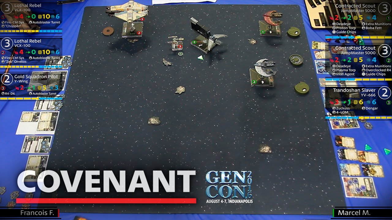 Finals | X-Wing | GenCon 2016 | Francois Fressin - Marcel Manzano