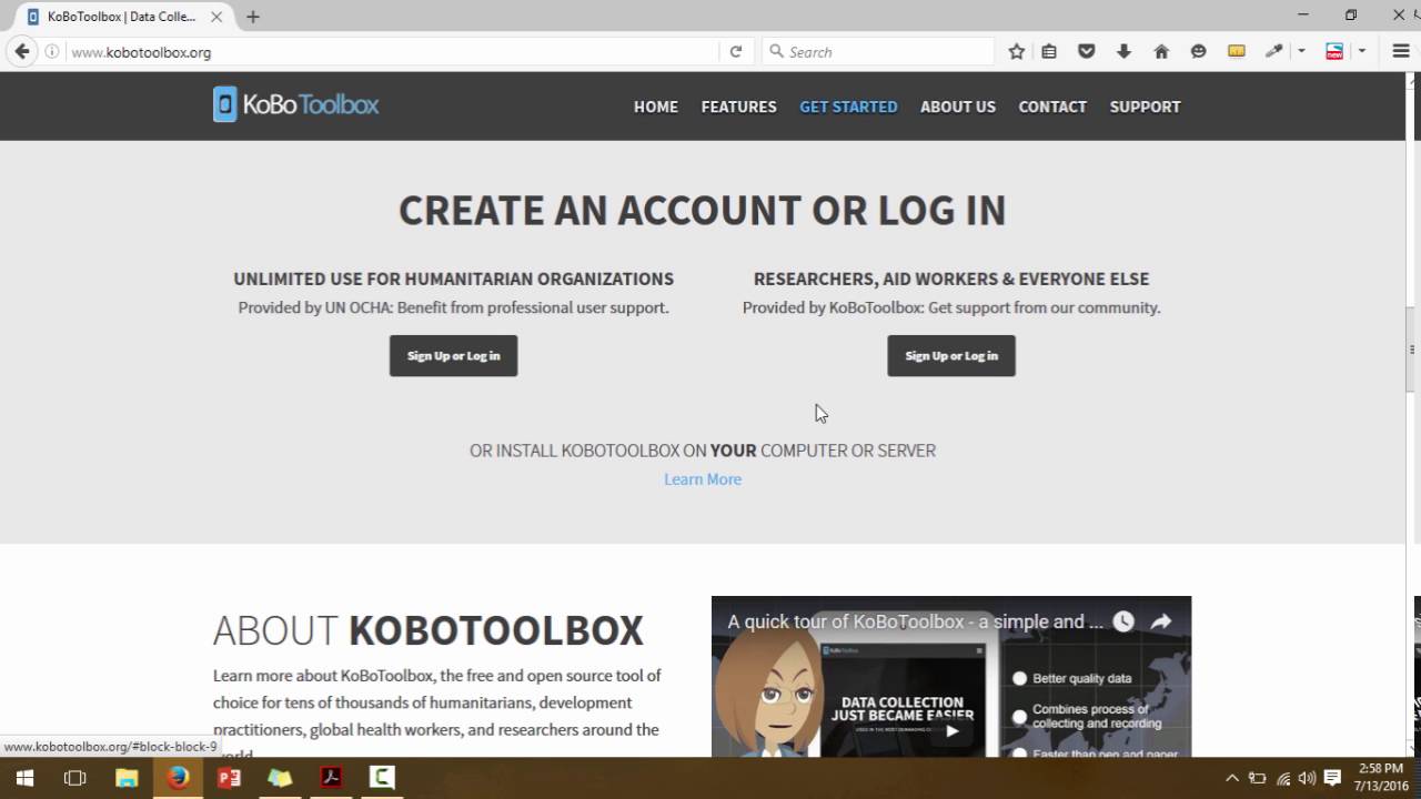 Mobile data collection using ODK and Kobo Toolbox platform