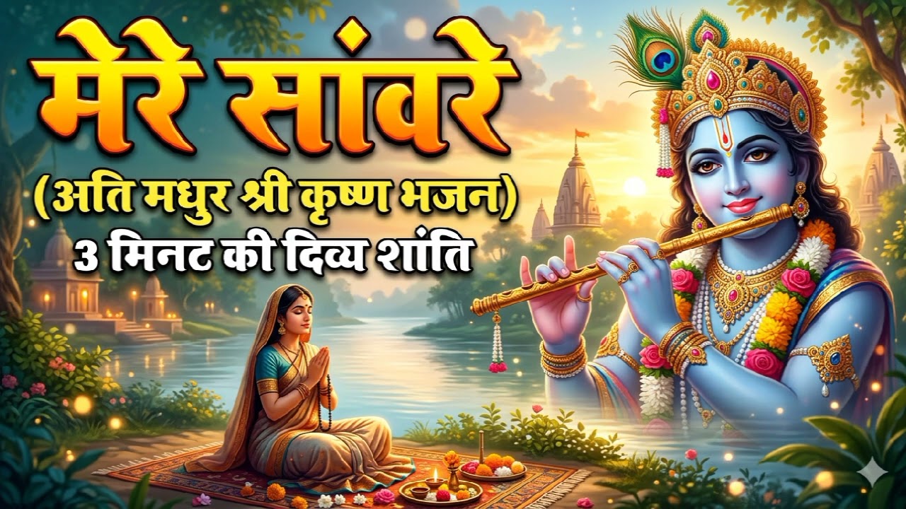 Mere Sanware (The Most Soulful Krishna Bhajan) - 3 Minutes of Divine Peace | New Krishna Bhajan 2026