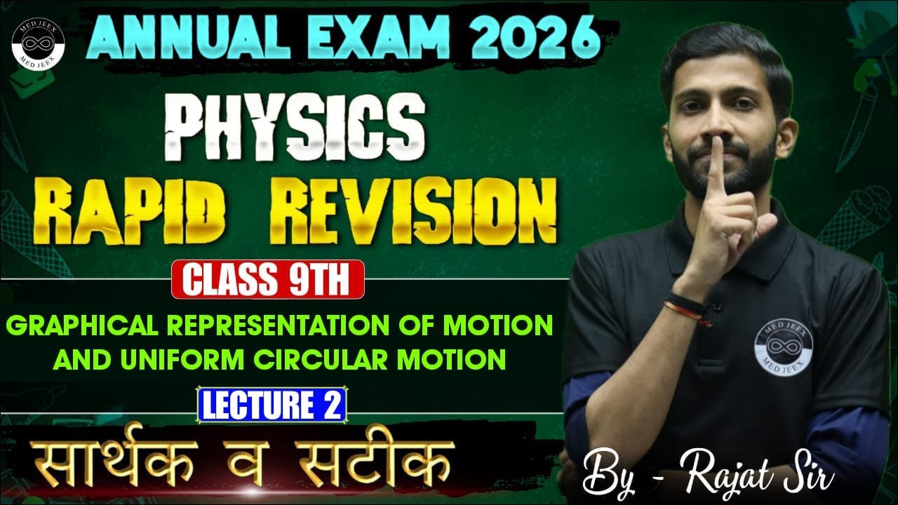 Motion | Lecture 2 | Rapid Revision | Class 9 Physics | By Rajat Sir | Annual Exam 2026