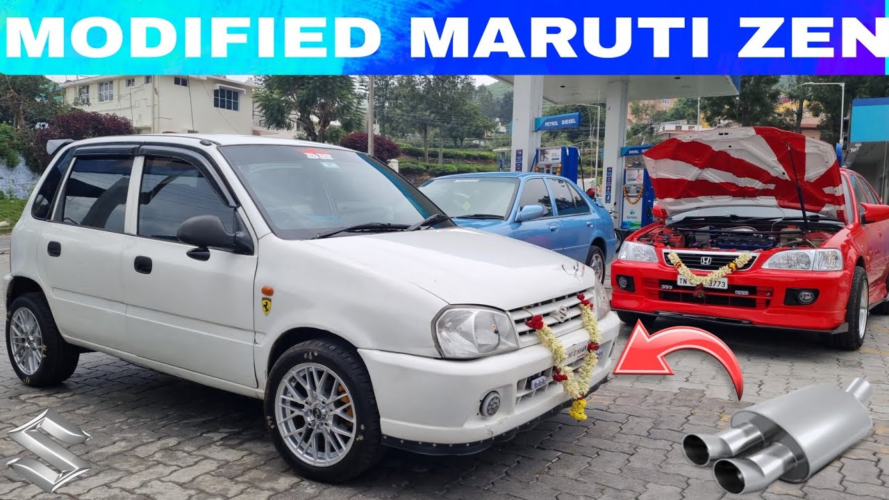 MODIFIED MARUTI ZEN | EXHAUST 🔥💯 | 14 INCH ALLOYS | BATMAN SPOILER | BMC AIR INTAKE | ARK Diaries
