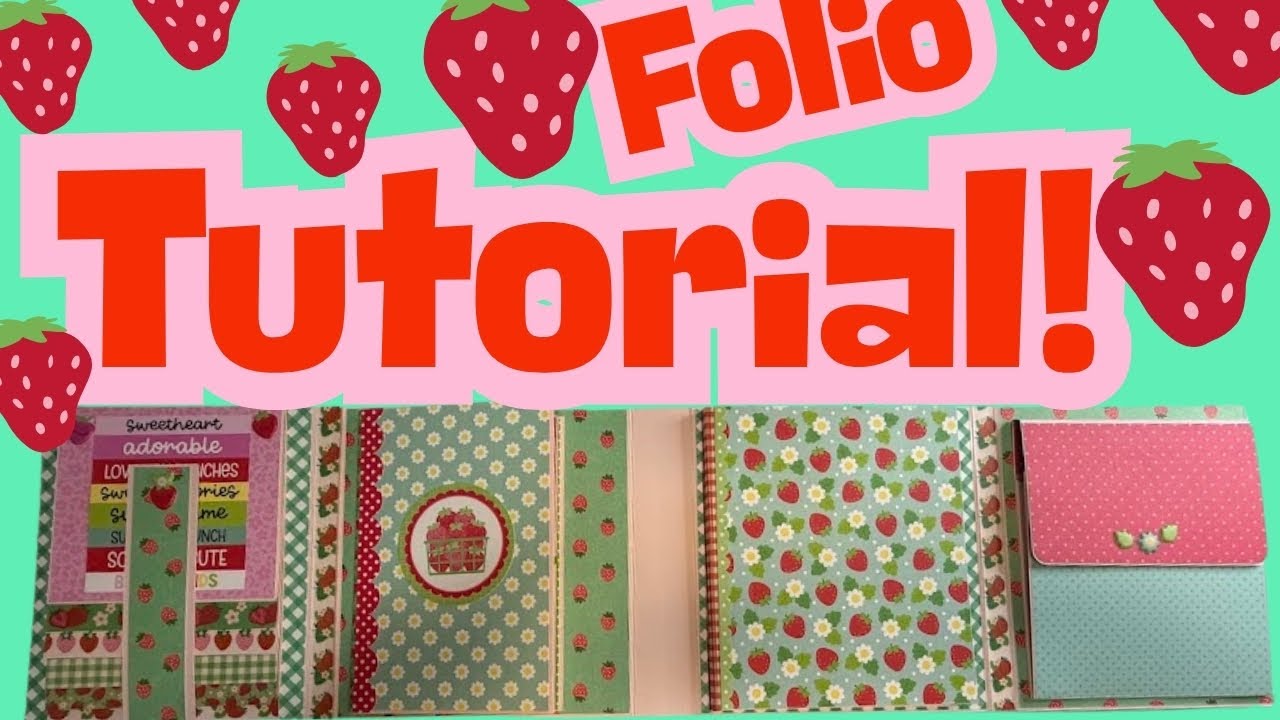 🍓 Strawberry Folio Tutorial | My Favorite Things Swap | Doodlebug Berry Sweet | FULL STEP-BY-STEP