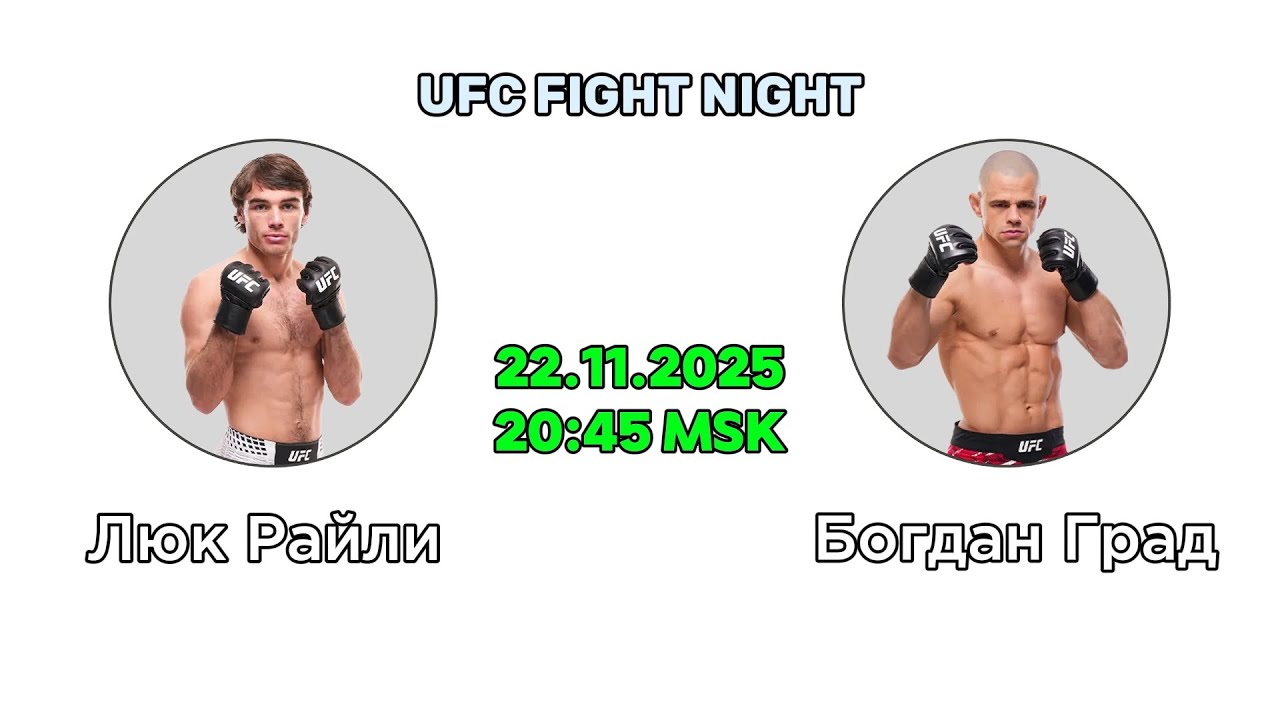 Прогноз на бой Люк Райли &ndash; Богдан Град / Точный разбор на турнир UFC Fight Night 22 ноября 2025