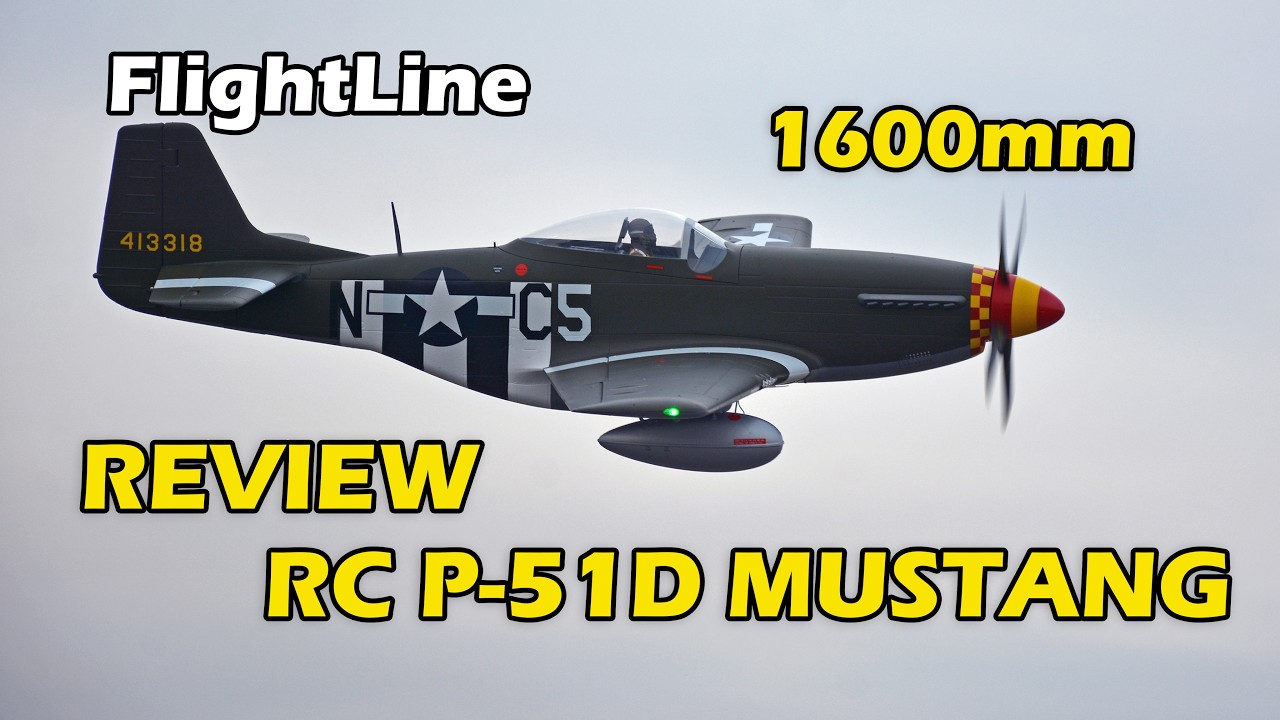 Flying Test! New FlightLine 1.6m P-51D Frenesi Mustang RC Warbird Review! 飞翼模型新品野马战斗机航模测评