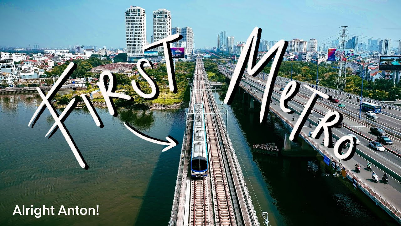 Metro in Ho Chi Minh City is FINALLY open! Flying Over and Exploring Inside of Saigon's first Metro!