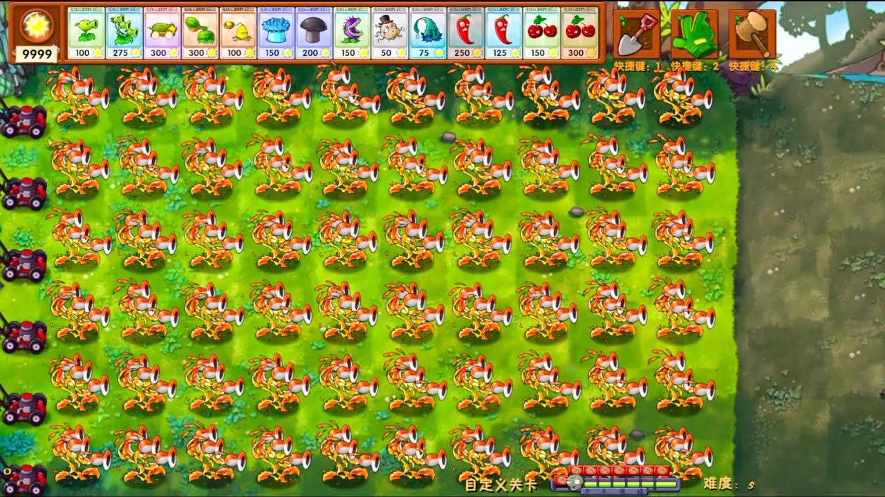 Plants Vs zombies Fusion Phoenix Threepeater Vs All Zombies Gameplay | Pvz Fusion Gameplay Challenge