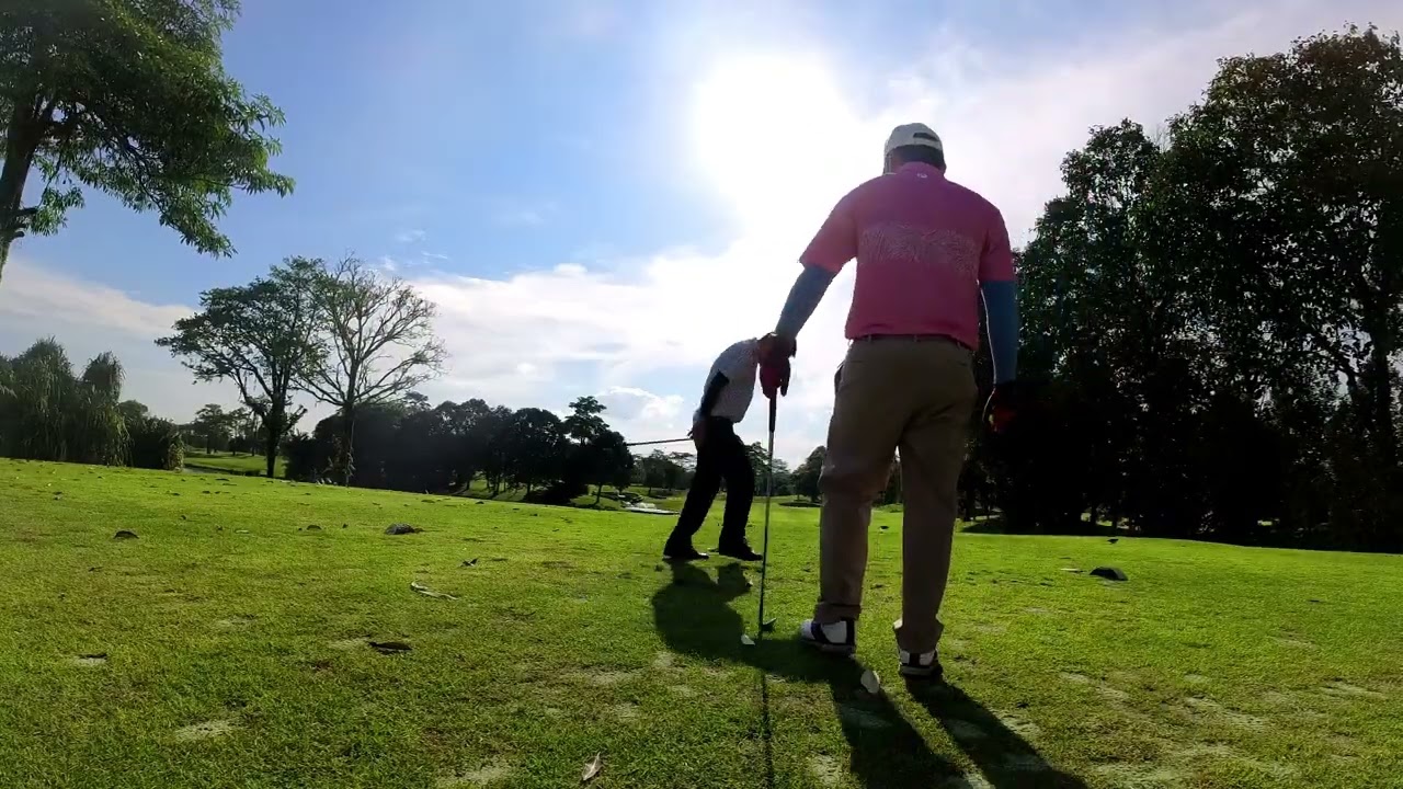 When you fat your iron shot in the golf par 3 and the ball still flies