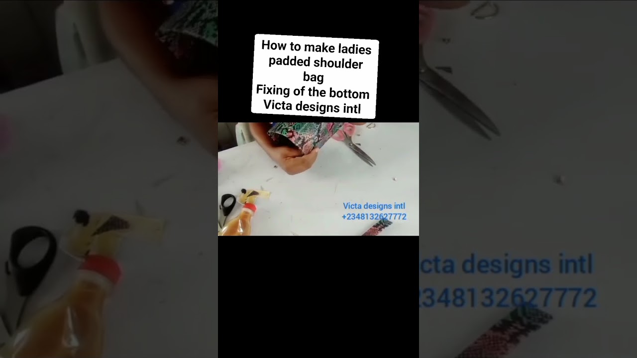 diy , how to make ladies shoulder bag Victa designs intl